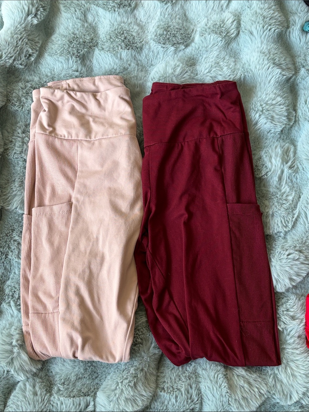 Blush Seam-Detail Pocket Leggings
